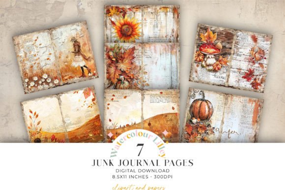 Download Autumn Junk Journal Bifold Pages - Premium Bundle