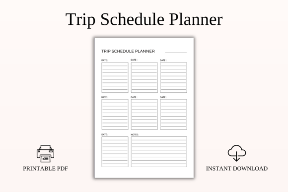 Download Trip Schedule Planner Printable PDF - Trip schedule Collection