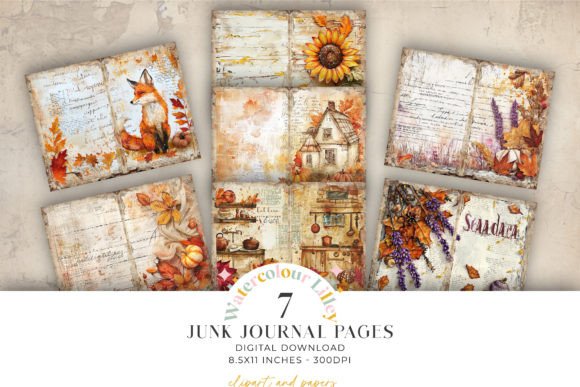 Download Fall Autumn Junk Journal Bifold Pages - Premium Resources