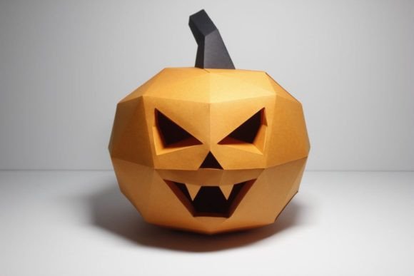 Download Vampire Halloween Pumpkin 3D Paper Sculpture - Premium Bundle