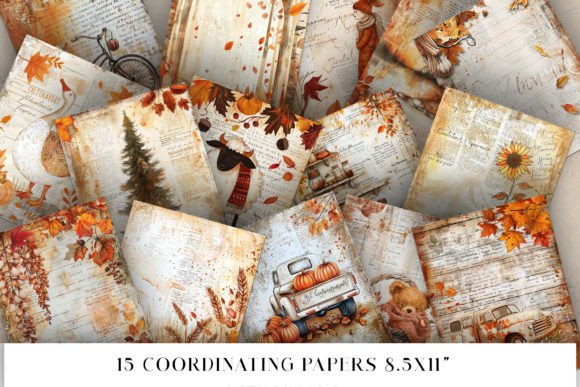 Download Fall Junk Journal Pages - Fall junk journal Collection
