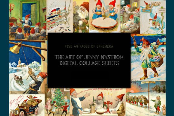 Download Jenny Nystrom Christmas Collage Sheets - Collage sheets Collection